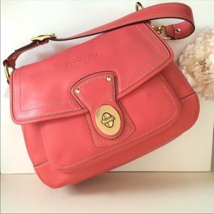 NWT $398 COACH Legacy Leather Flap Handbag Purse